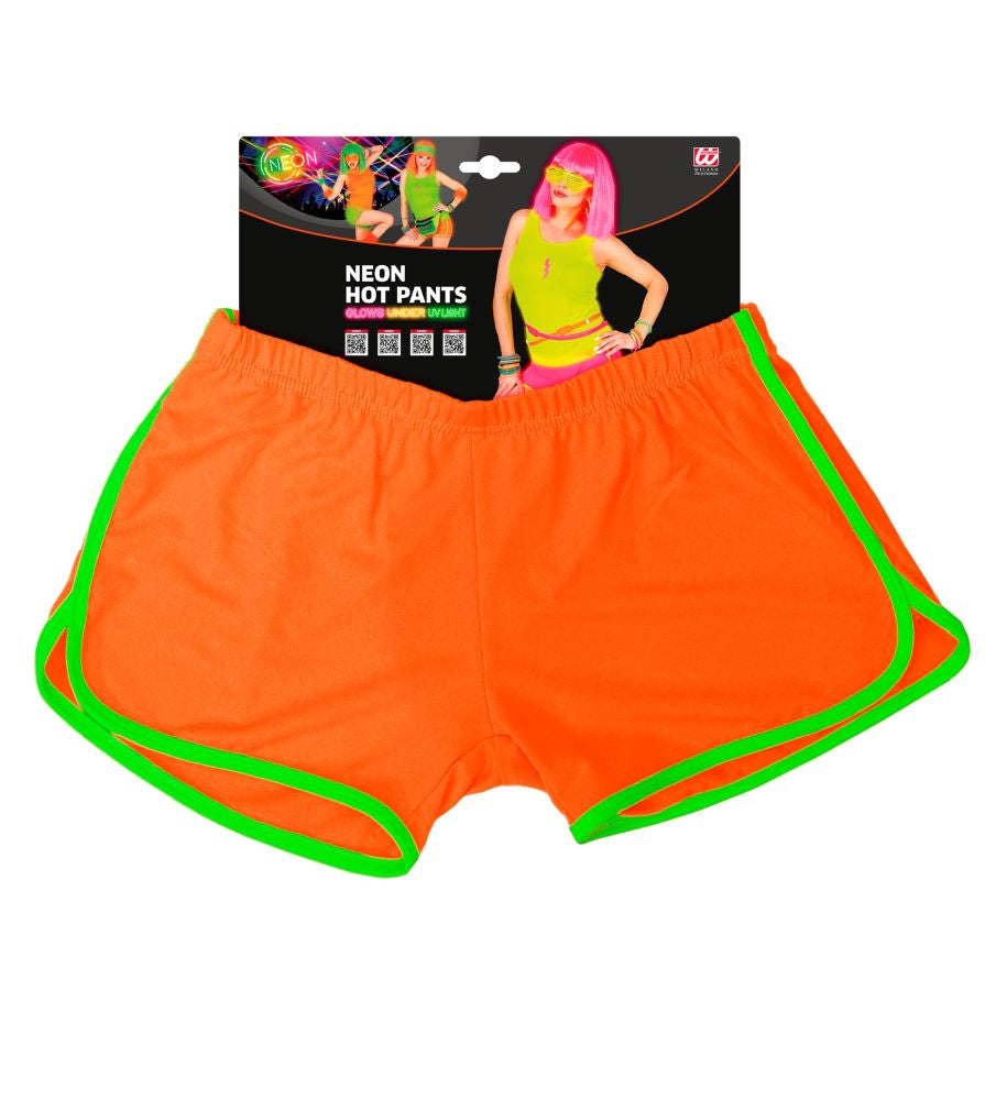 80er Jahre Hot Pants für Damen neon-orange –
